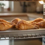 Gebackene Hähnchenkeulen im Ofen auf Backblech
