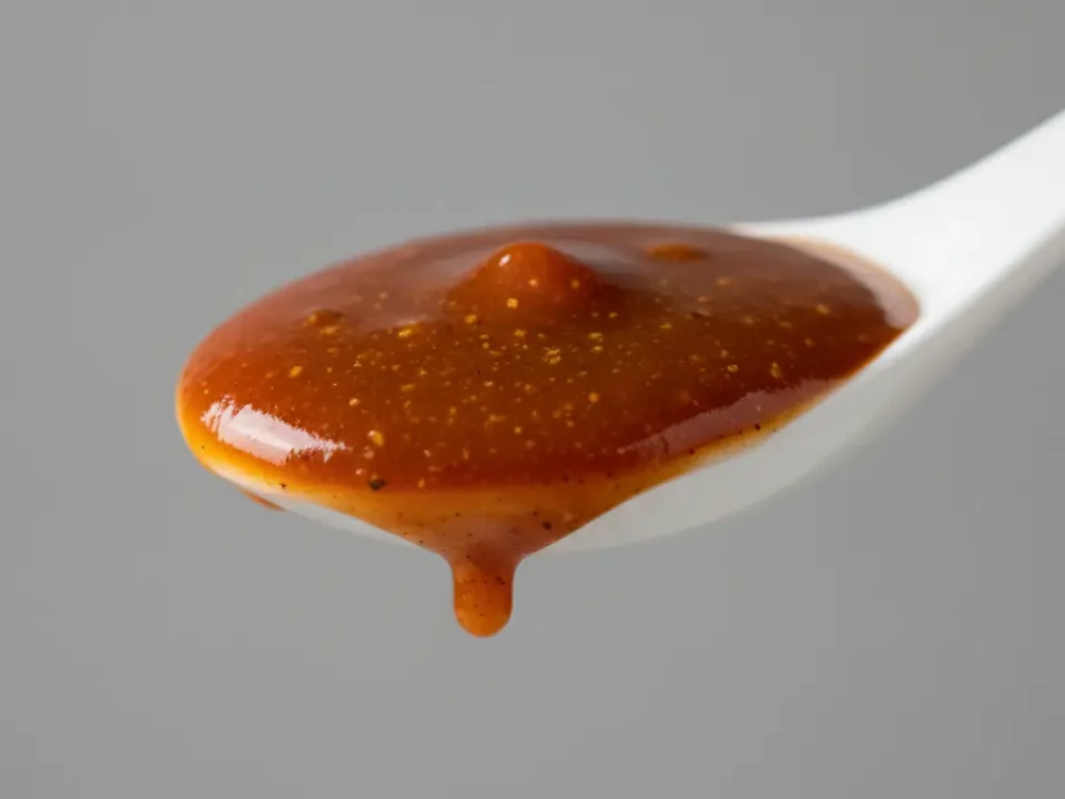 Nahaufnahme eines Löffels mit brauner Sauce – Finke-Blog107360
