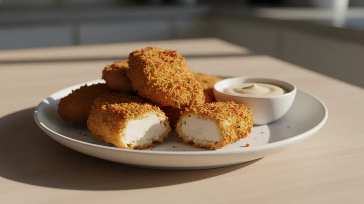 finke-blog457896: Knusprige Hähnchen-Croquettes mit Dip