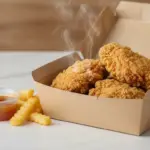 Finke Restaurant Dorsten – knuspriges Hähnchen mit Pommes.