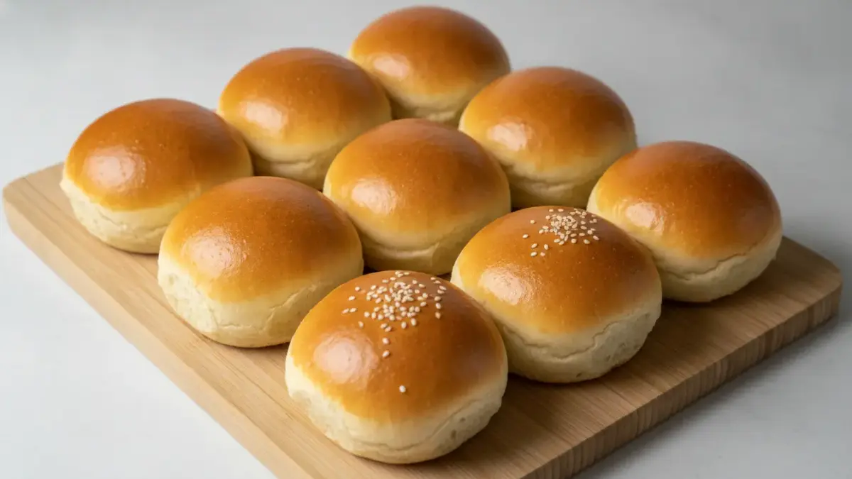 Frisch gebackene Brötchen auf Holzbrett – Finke-Blog