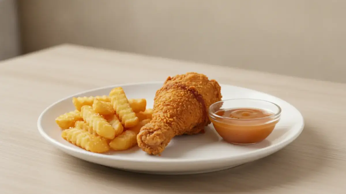 Finke Restaurant Dorsten: Knuspriges Hähnchen mit Pommes