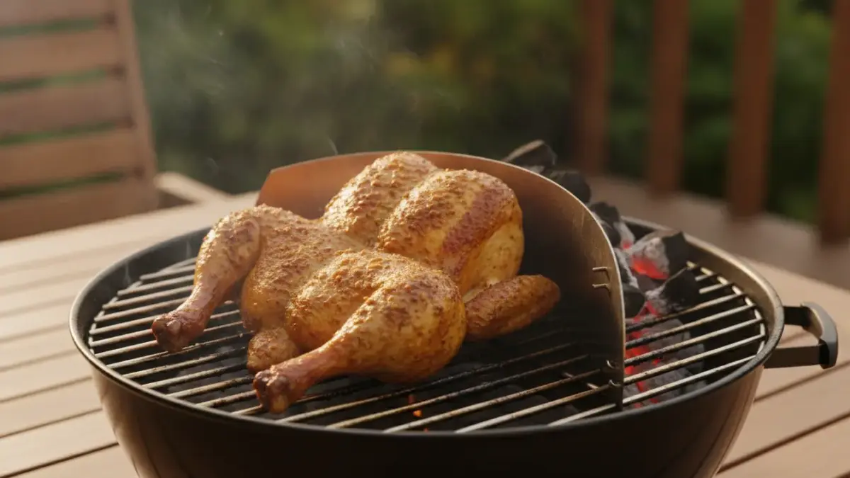Finke Restaurant Dorsten: Gegrilltes Hähnchen auf Grill