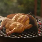 Finke Restaurant Dorsten: Gegrilltes Hähnchen auf Grill