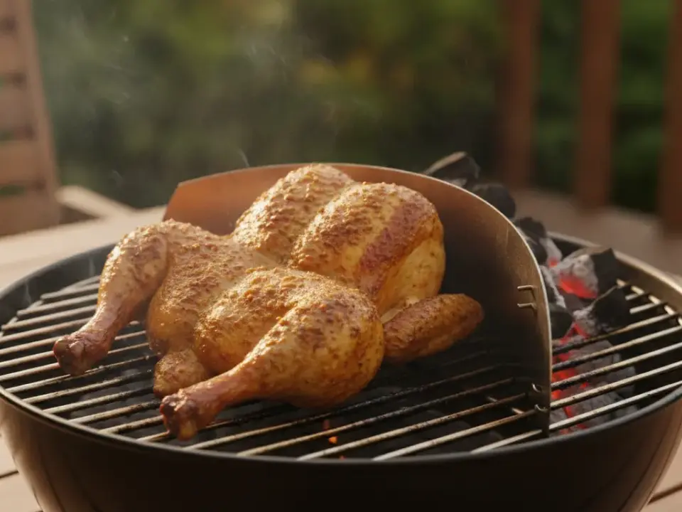 Finke Restaurant Dorsten: Gegrilltes Hähnchen auf Grill