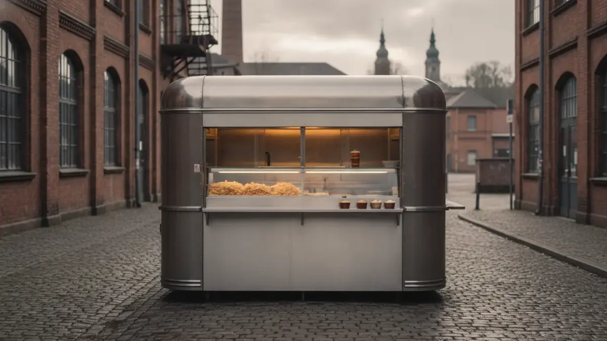 Mobiler Food-Trailer in Backstein-Gasse, Finke-Blog778209.