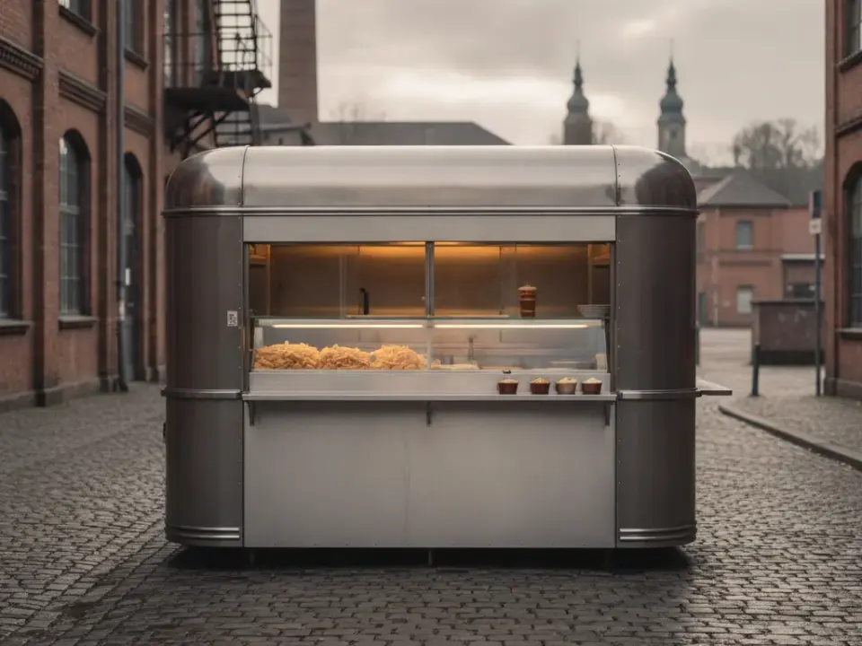 Mobiler Food-Trailer in Backstein-Gasse, Finke-Blog778209.