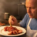 Finke Restaurant: Koch serviert Wurstplatte in Dorsten