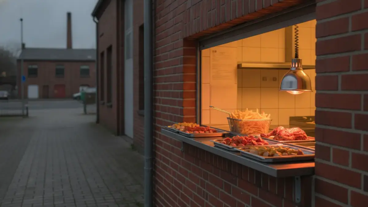 Finke Restaurant in Dorsten: warme Theke mit Snacks.